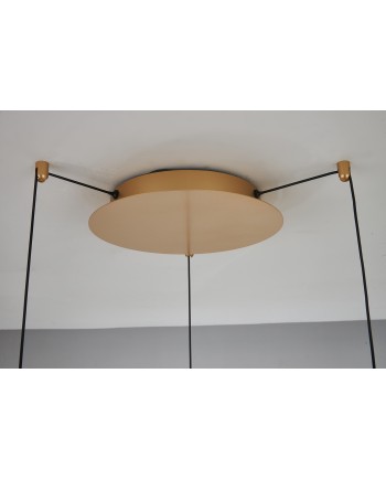 OASIS * LAMPARA LED 40W ORO - 3 COLGANTES - DIMABLE TRIAC